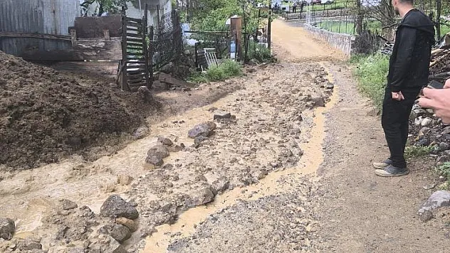 Ahır, sel sularına teslim oldu
