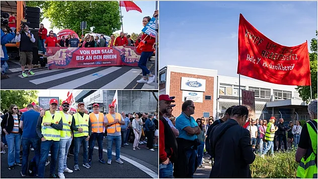 Almanya'nın Köln kentinde Ford fabrikası  girevde