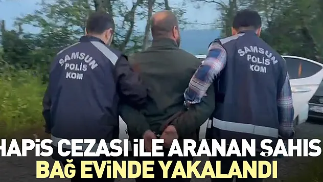 Hapis cezası ile aranan şahıs bağ evinde yakalandı