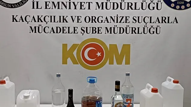 Samsun'da sahte içki operasyonu