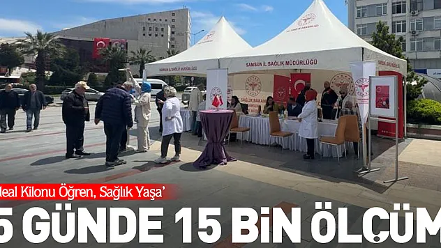 5 günde 15 bin ölçüm