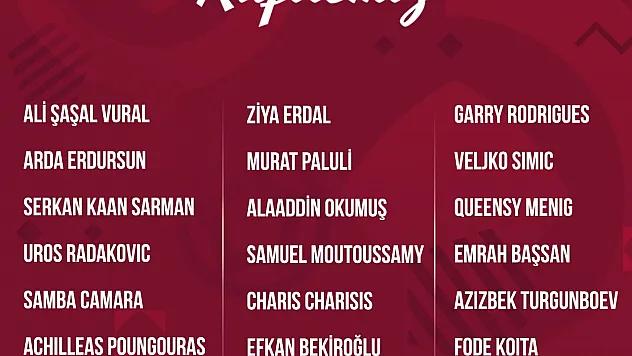 Sivasspor'un Samsunspor kafilesi açıklandı