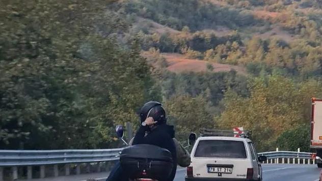 Motosiklette Tehlikeli yolculuk