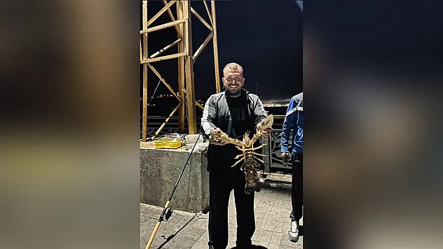 Dev istakoz ağlara takıldı