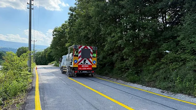 Güvenli ulaşımı için çizgi çalışması tamamlandı