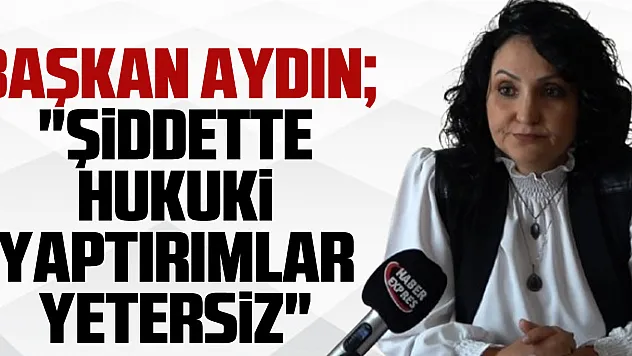BAŞKAN NERMİN AYDIN 'ŞİDDETTE HUKUKİ YAPTIRIMLAR YETERSİZ'