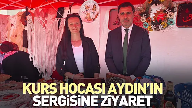 Kurs Hocası Aydın'ın Sergisine Ziyaret