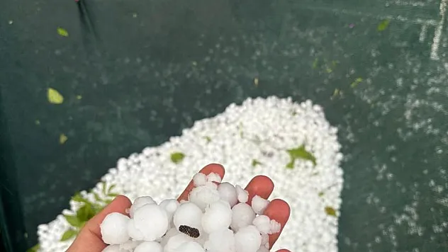 Elazığ'ın yüksek kesimlerinde dolu etkili oldu