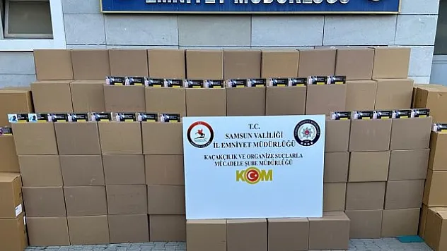 Samsun'da 2 milyondan Fazla Kaçak Makaron Ele Geçirildi