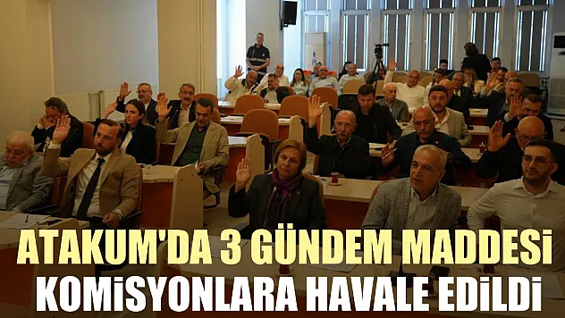 Atakum'da 3 gündem maddesi, komisyonlara havale edildi