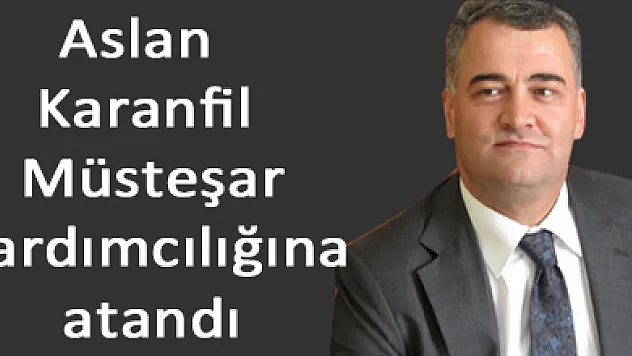 Aslan Karanfil Müsteşar yardımcılığına atandı