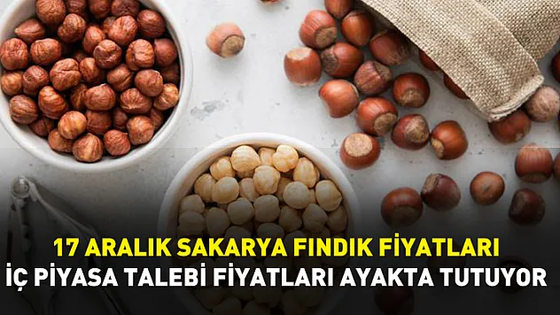 17 Aralık Sakarya Fındık Fiyatları | İç Piyasa Talebi Fiyatları Ayakta Tutuyor