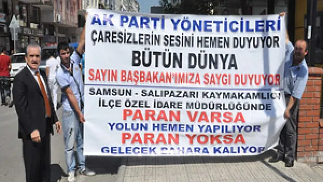 Samsun'da pankartlı şikayet
