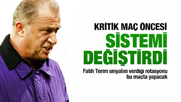 G.Saray Braga'da sistemi değiştiriyor