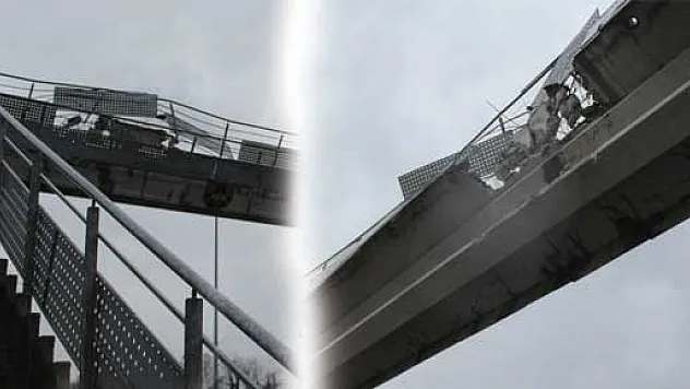 Damperi Üst geçide çarptı