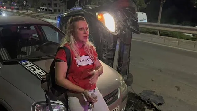 2.34 promil alkollü kadın sürücü mahalleyi birbirine kattı