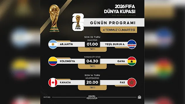 2026 FIFA Dünya Kupası son 32 turunda son 2 maç