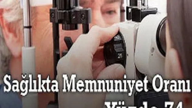 Sağlıkta Memnuniyet Oranı Yüzde 74