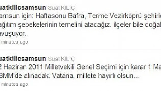 Kılıç seçim için son tarihi söyledi