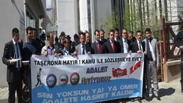 Çalışma Bakanlığı önünde taşeron işçi protestosu