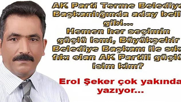 AK Parti de Terme Bld. Bşk. adayı kim olacak?