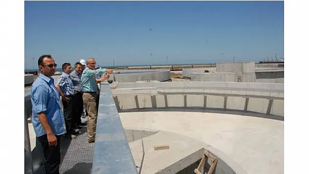 BAŞKAN YILMAZ, ARITMA TESİSİ İNŞAATINI DENETLEDİ