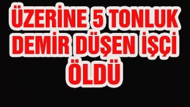 ÜZERİNE 5 TONLUK DEMİR DÜŞEN İŞÇİ ÖLDÜ