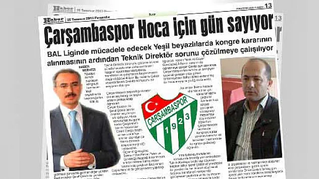 Çarşambaspor Hoca için gün sayıyor