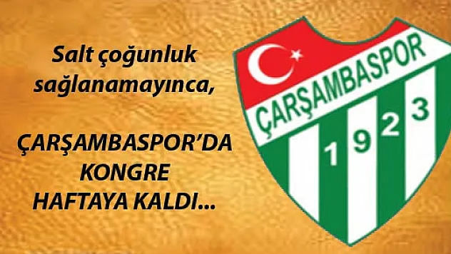 Kongre haftaya kaldı...