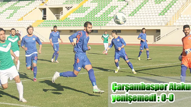 Çarşambaspor Atakum'la yenişemedi : 0-0