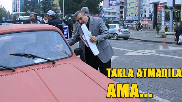 Başkanlar takla atmadı ama broşür dağıttı