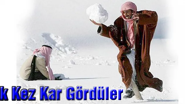 Arap Turistler Hayatlarında İlk Kez Kar Gördü