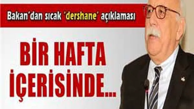Bakan Nabi Avcı'dan sıcak 'dershane' açıklaması