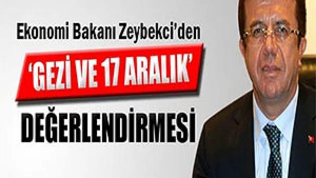 Zeybekci'den, 'Gezi ve 17 Aralık' değerlendirmesi