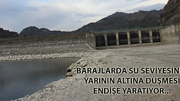 BARAJLARDA SU SEVİYESİNİN YARININ ALTINA DÜŞMESİ ENDİŞE YARATIYOR...