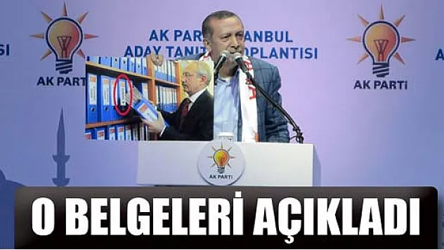 Başbakan Erdoğan sözünü ettiği belgeleri açıkladı