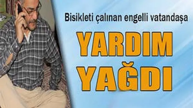 Bisikleti çalınan engelli vatandaşa yardım yağdı