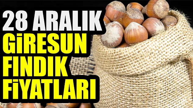 28 Aralık Giresun Fındık Fiyatları