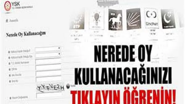 Kim, nerede oy kullanacak? -Tıkla, öğren-