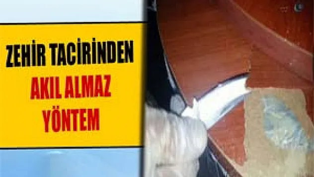 Ahşap yer sofrasına gizlenmiş 18 kilo eroin ele geçirildi