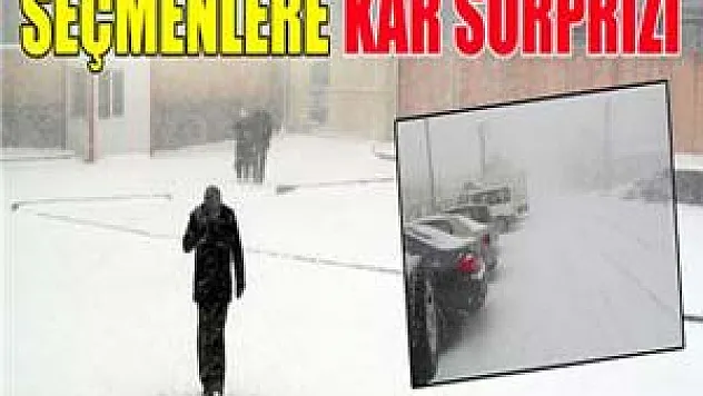 Seçim gününde kar sürprizi seçmenlere zor anlar yaşattı