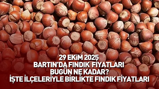 29 Ekim 2025 Bartın Güncel Fındık Fiyatları: Fındık Bugün Ne Kadar Oldu?