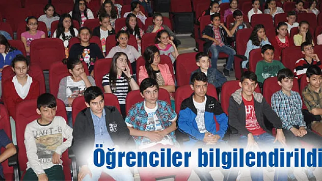 Öğrenciler bilgilendirildi