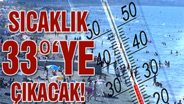 Sıcaklık 33 Dereceye Çıkacak!