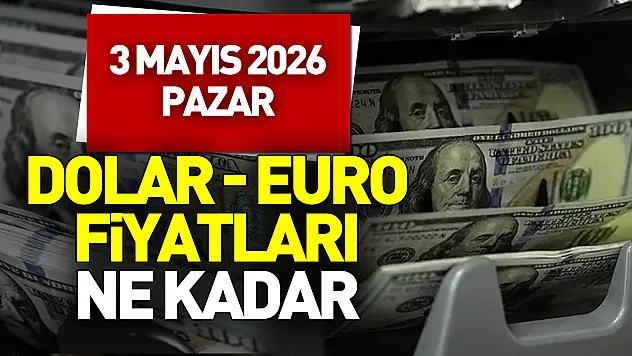 3 Mayıs  Pazar günü Dolar Euro kaç TL?