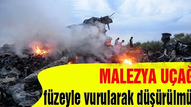 Malezya uçağı füzeyle vurularak düşürülmüş