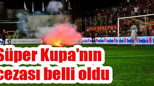 Süper Kupa'nın cezası belli oldu