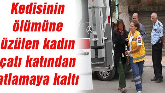 Kedisinin ölümüne üzülen kadın çatı katından atlamaya kaltı