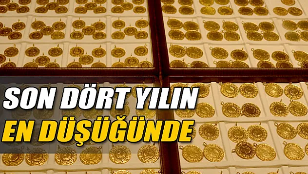 Altın dört yılın en düşüğünde