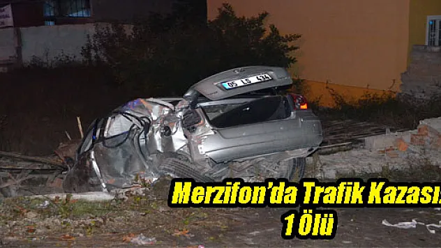 Merzifon'da Trafik Kazası: 1 Ölü 